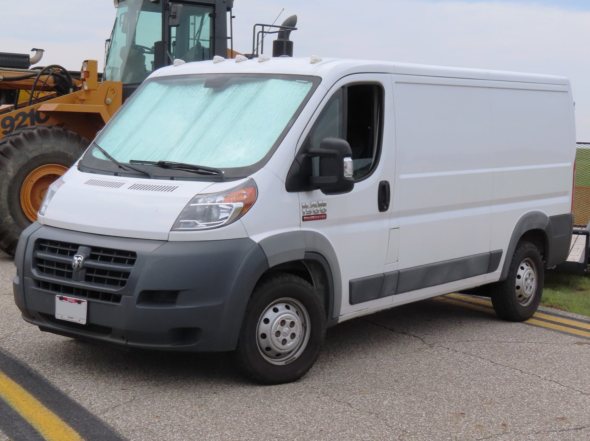 Ram ProMaster 1500 cargo van, front three-quarter view