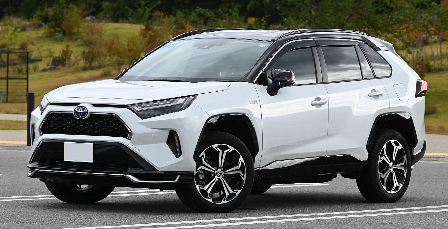 Toyota RAV4 plug-in hybrid (XA50), front three-quarter view
