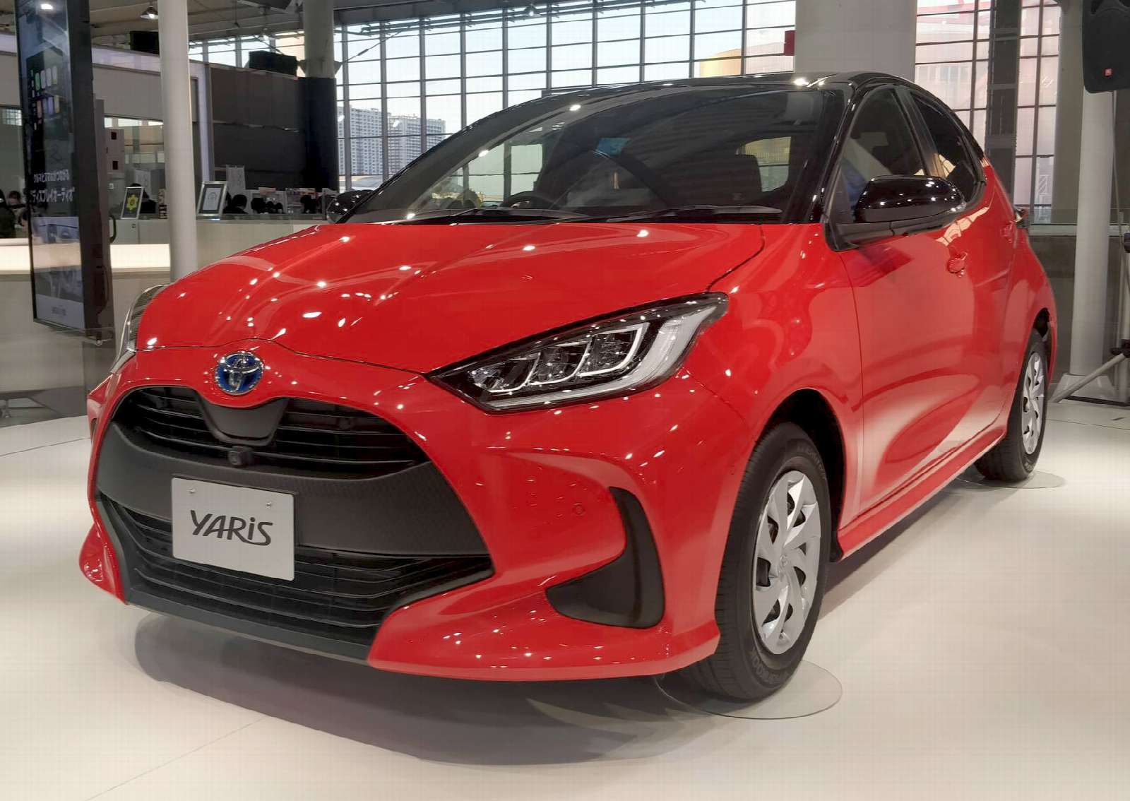 Toyota Yaris (XP210), front three-quarter view